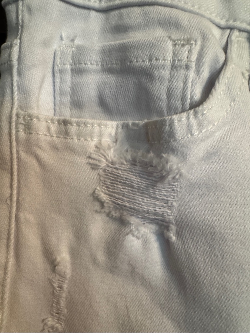 Flying Monkey White Distressed Flare Jeans - Picture 4 of 10
